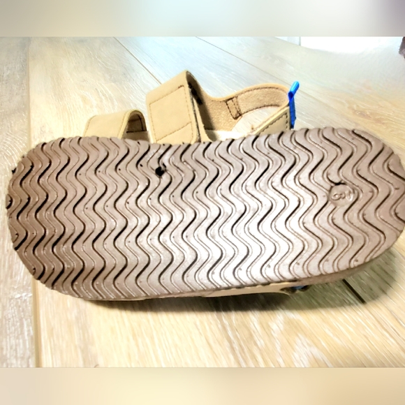 Wonder Nation toddler boys double strap faux leather tan sandal Size 9 - Picture 11 of 11